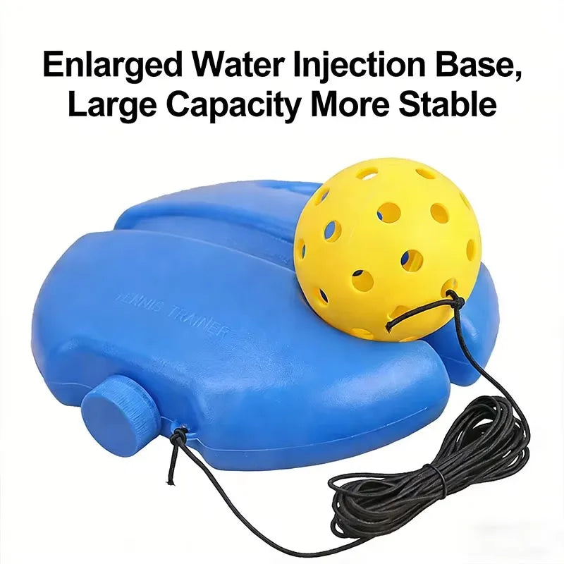 Pickleball Solo Trainer Rebounder Stable Water Injection Base Elastic Rope Pickle Ball Training Tool for New Players