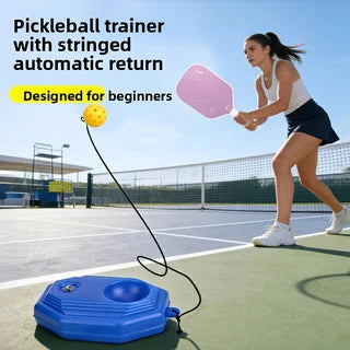 Pickleball Solo Trainer Rebounder Stable Water Injection Base Elastic Rope Pickle Ball Training Tool for New Players