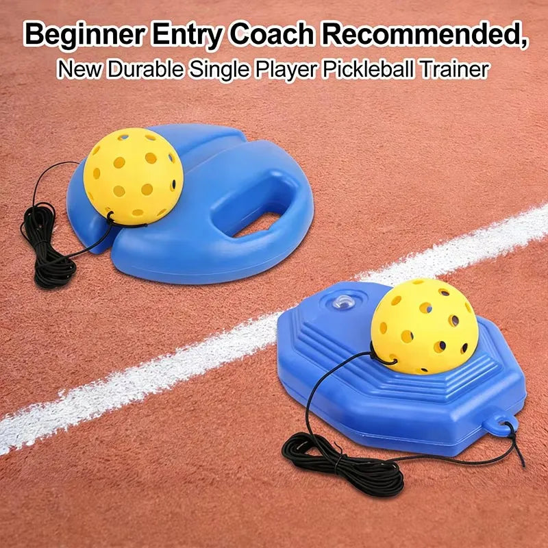 Pickleball Solo Trainer Rebounder Stable Water Injection Base Elastic Rope Pickle Ball Training Tool for New Players