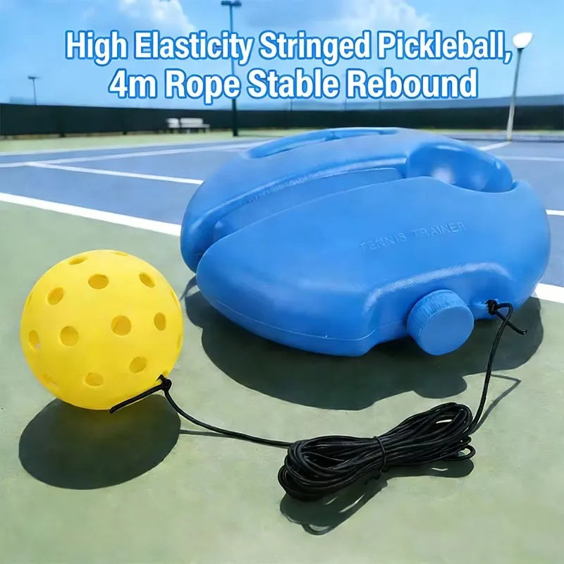 Pickleball Solo Trainer Rebounder Stable Water Injection Base Elastic Rope Pickle Ball Training Tool for New Players